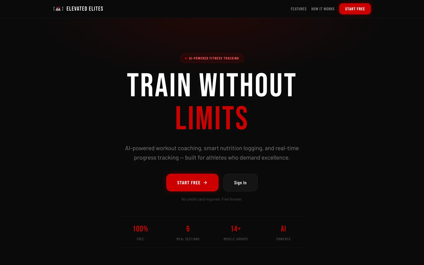 Elevated Elites Fitness website